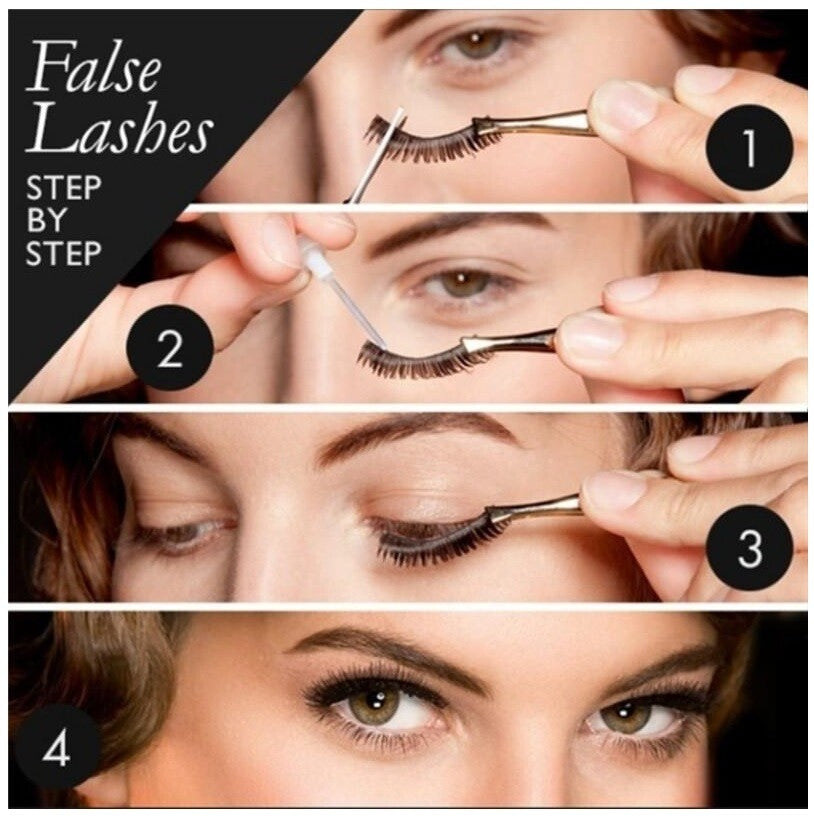 3D Silk Hair Handmade Thick Long Fluffy Cross False Eyelashes