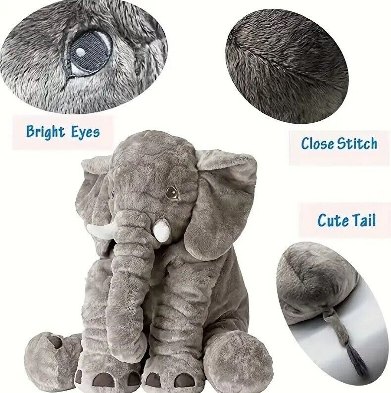 Elephant Plush on Bed
