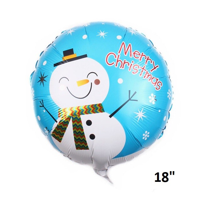 Merry Christmas Balloons Huge Xmas Tree Snowman Deer Foil Helium Party Children