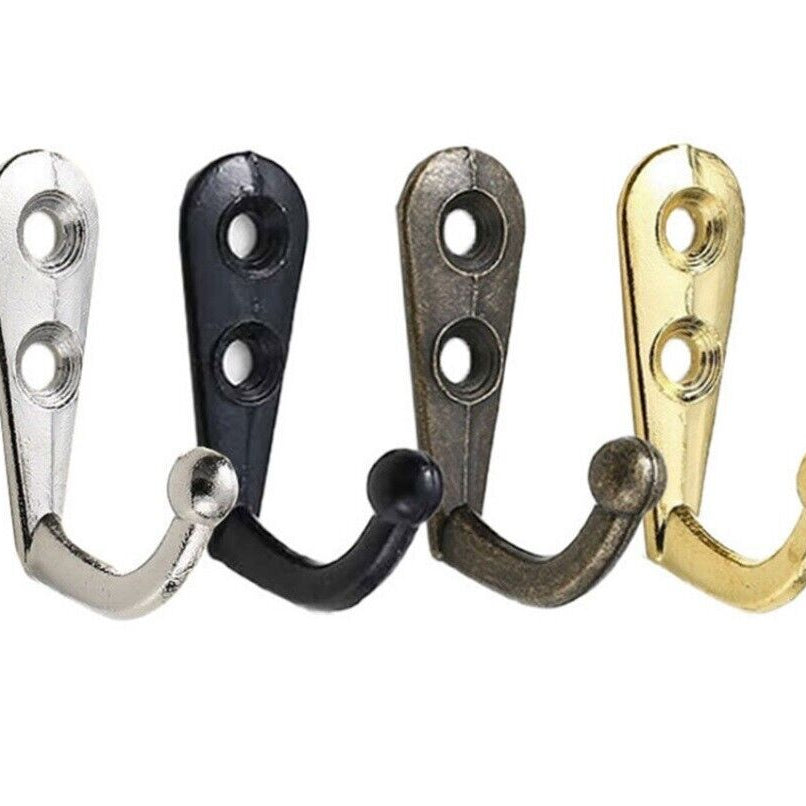 10x Coat Hooks Vintage Wall Mounted Cast Antique Hook Door Robe Clothes Hangings