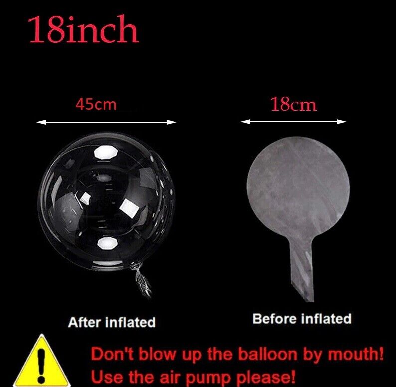 Bobo Clear Balloon Transparent Helium Huge  Party Wedding  Birthday 18” 24” 36”