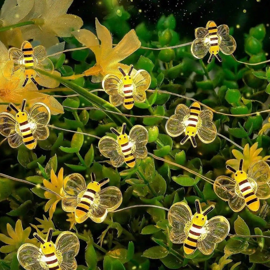 Bee LED Battery Light Fairy Honeybee String Garden Bedroom Christmas Decoration