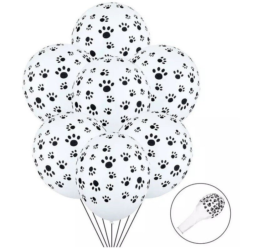 Balloons Animal Paw Print 12” Party Boys Girl Décor Birthday ZOO Jungle Farm x10