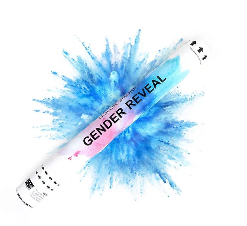 Cannon – Pink or Blue Powder Celebration Tube – Baby Shower Party Decoration
