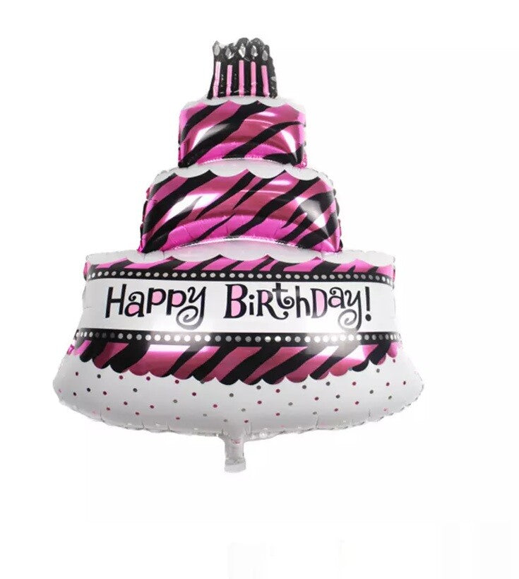 Large 30” Balloons Happy Birthday Helium Party Cake Kids Children Fun Balloon