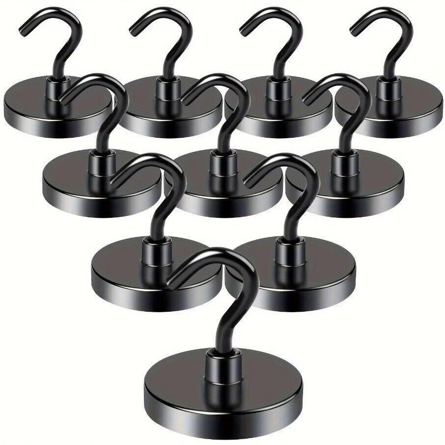 Magnetic Hooks Strong 10x Magnet Hanger Hold Neodymium Hook Heavy Duty Kitchen