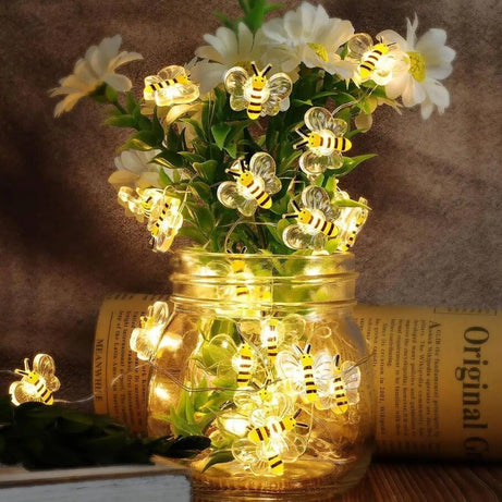 Bee LED Battery Light Fairy Honeybee String Garden Bedroom Christmas Decoration