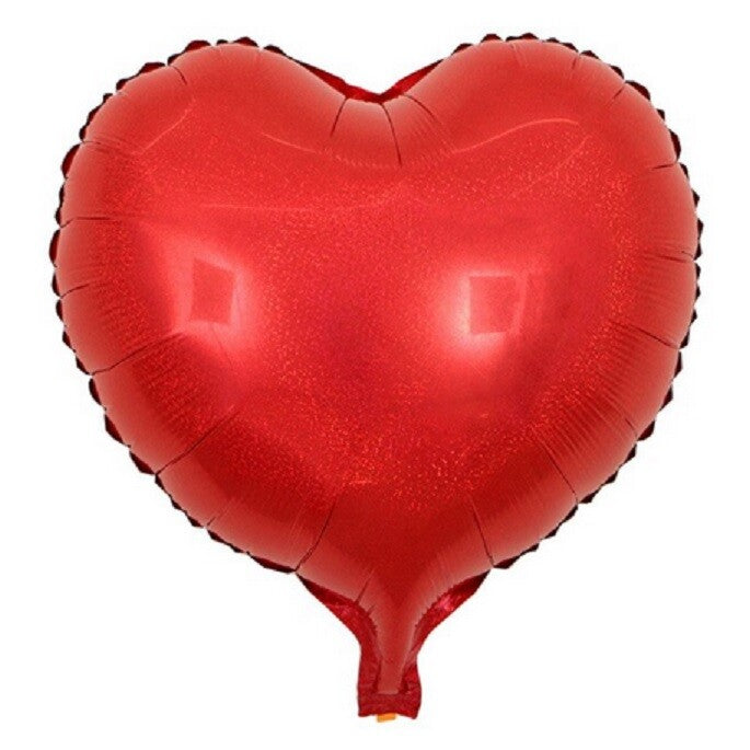 Heart 18” Balloons Foil 10 x Laser Shiny Helium Air Birthday Party Wedding Décor