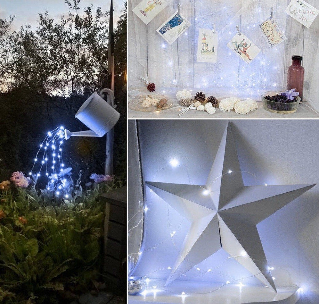 Solar LED Lights Waterproof Copper String Fairy Christmas Wedding Party Garden
