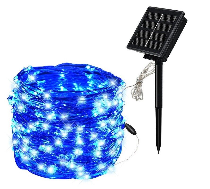 Solar LED Lights Waterproof Copper String Fairy Christmas Wedding Party Garden
