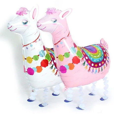 Llama Alpaca Balloon Walking Pet Animal Airwalker Foil Helium Kids Fun Parties