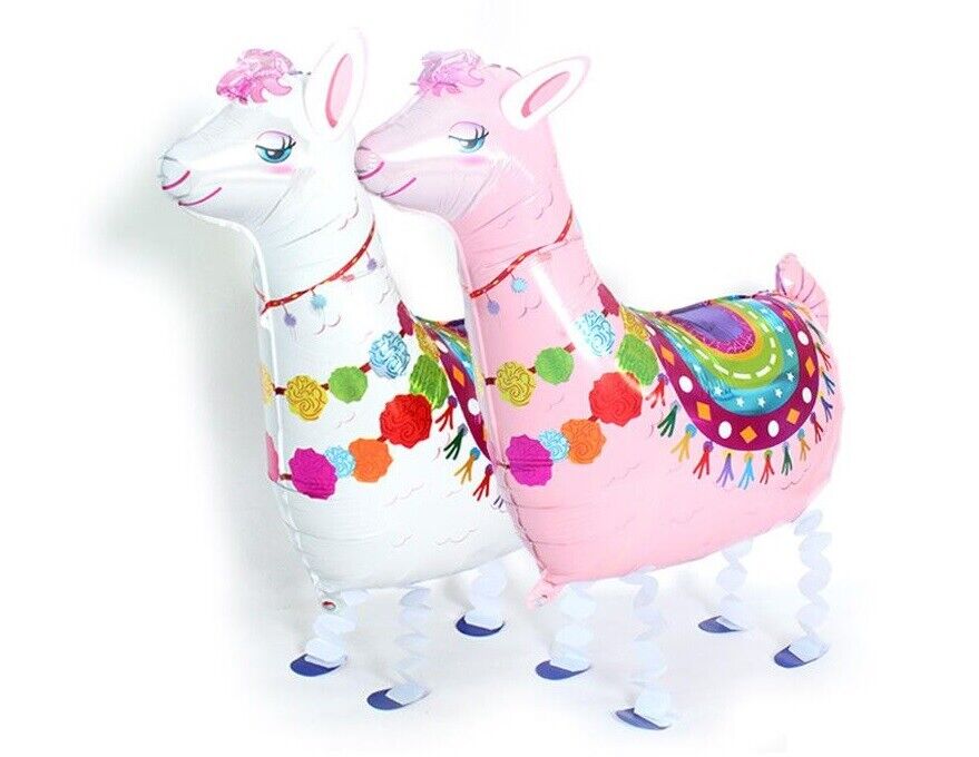 Llama Alpaca Balloon Walking Pet Animal Airwalker Foil Helium Kids Fun Parties