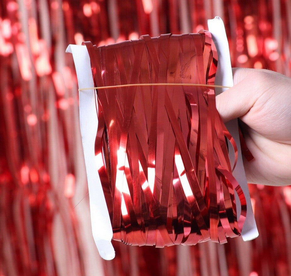 Curtain 2M Birthday Party Wedding Decoration Glossy Fringe Tinsel Foil Door