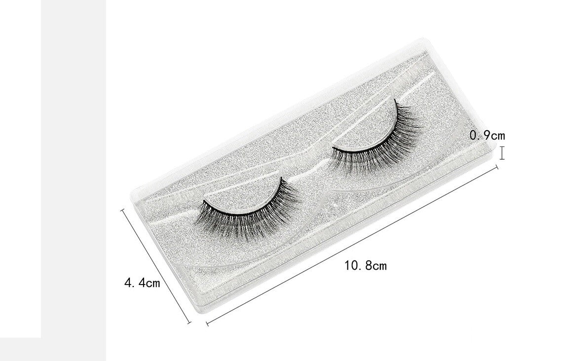 3D Silk Hair Handmade Thick Long Fluffy Cross False Eyelashes Reuse 20 Times