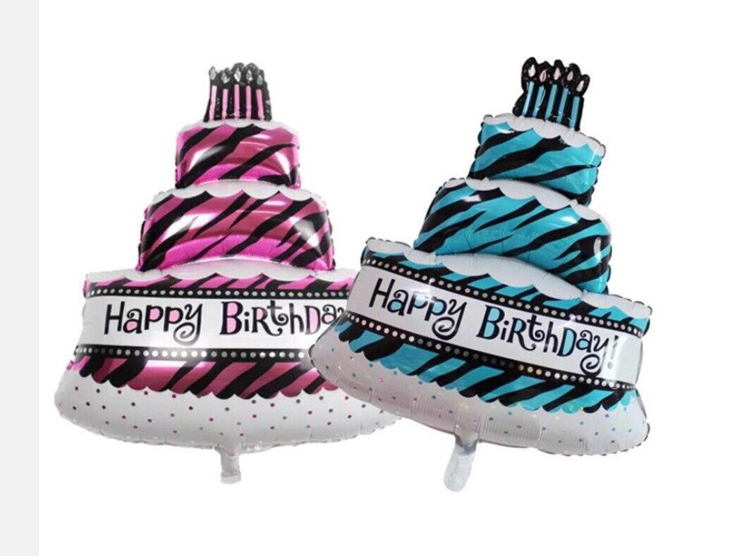 Large 30” Balloons Happy Birthday Helium Party Cake Kids Children Fun Balloon