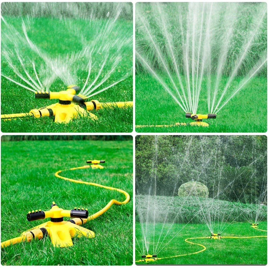 Sprinkler Garden Water 360º Lawn Irrigation Automatic Rotating Patio Yard New