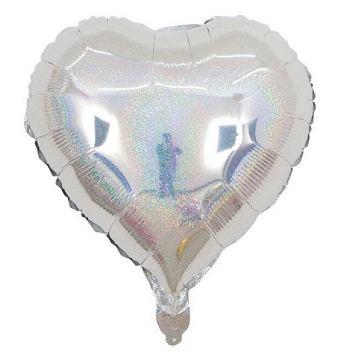 Heart 18” Balloons Foil 10 x Laser Shiny Helium Air Birthday Party Wedding Décor