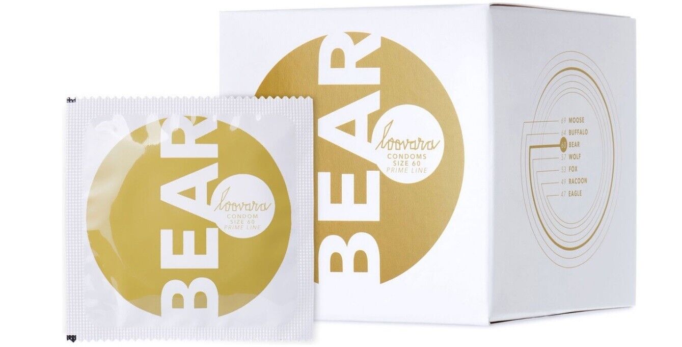 Condoms Loovara Vegan Rubber Pack of 12 - Bear 60mm