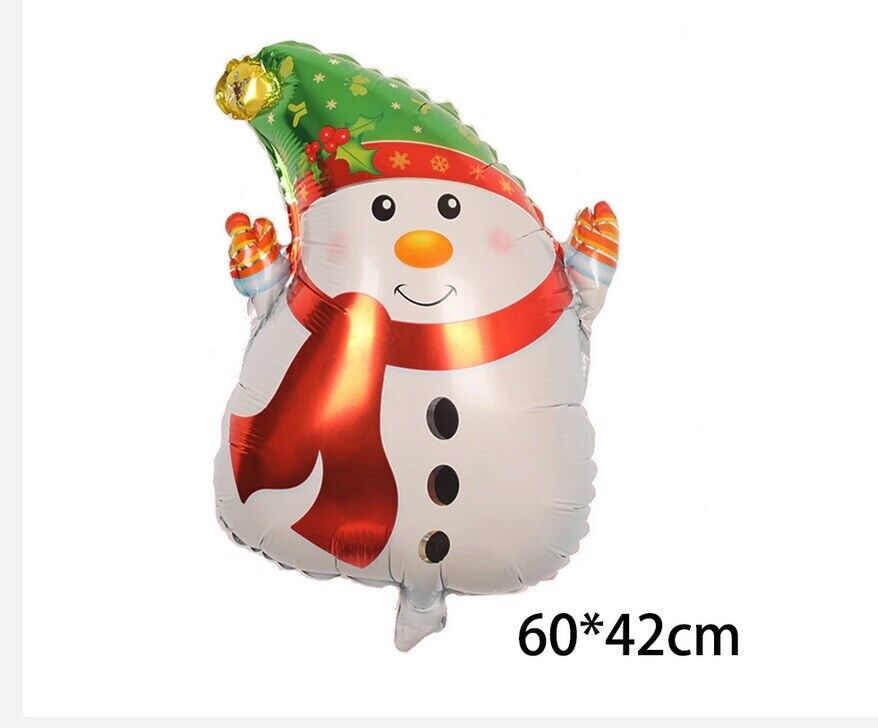 Merry Christmas Balloons Huge Xmas Tree Snowman Deer Foil Helium Party Children