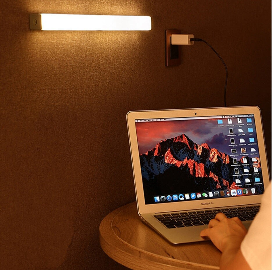 LED Wireless Rechargeable Light PIR Motion Sensor Strip Cabinet Closet Lamp DIY