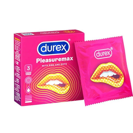 Durex Pleasuremax Condoms | Mutual Pleasure | Ribbed Dots Pack of 3/6/12/24 UK