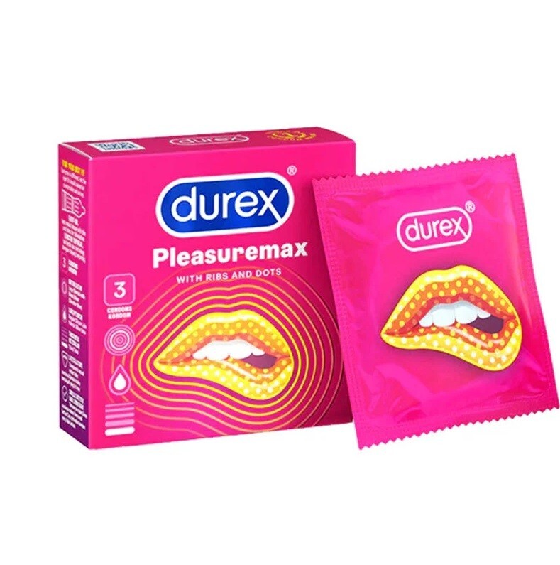 Durex Pleasuremax Condoms | Mutual Pleasure | Ribbed Dots Pack of 3/6/12/24 UK