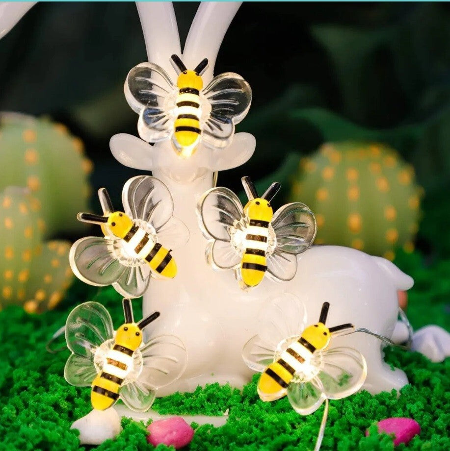Bee LED Battery Light Fairy Honeybee String Garden Bedroom Christmas Decoration
