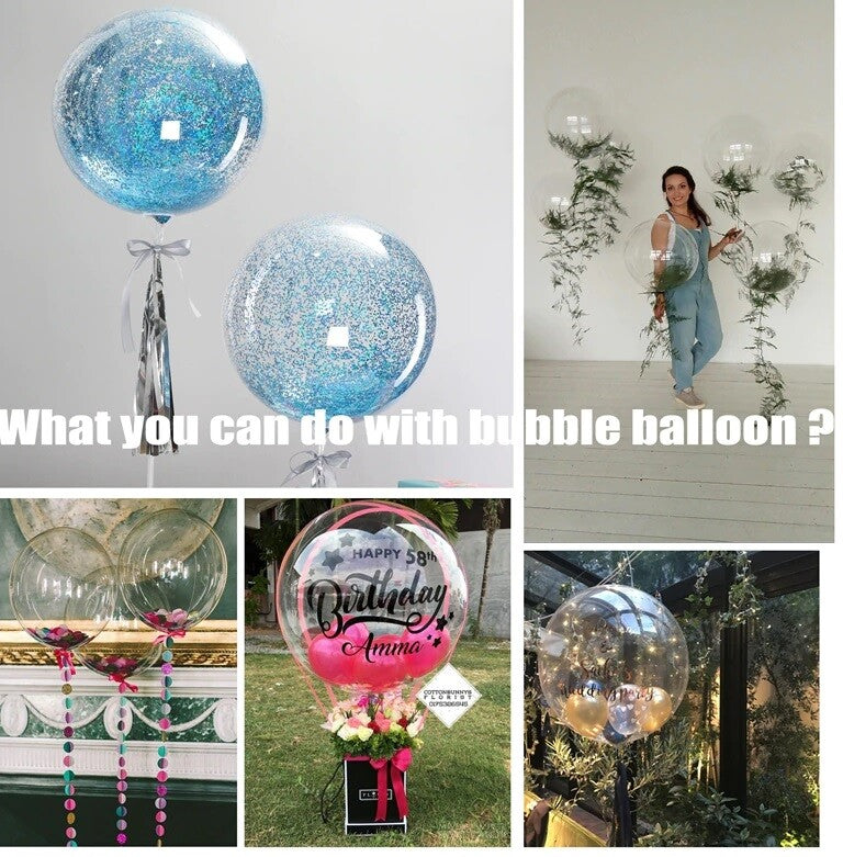 Bobo Clear Balloon Transparent Helium Huge  Party Wedding  Birthday 18” 24” 36”