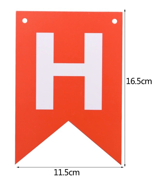 Happy Birthday Bunting Banner Party Hanging Letters Cardboard Garland Fun Deco