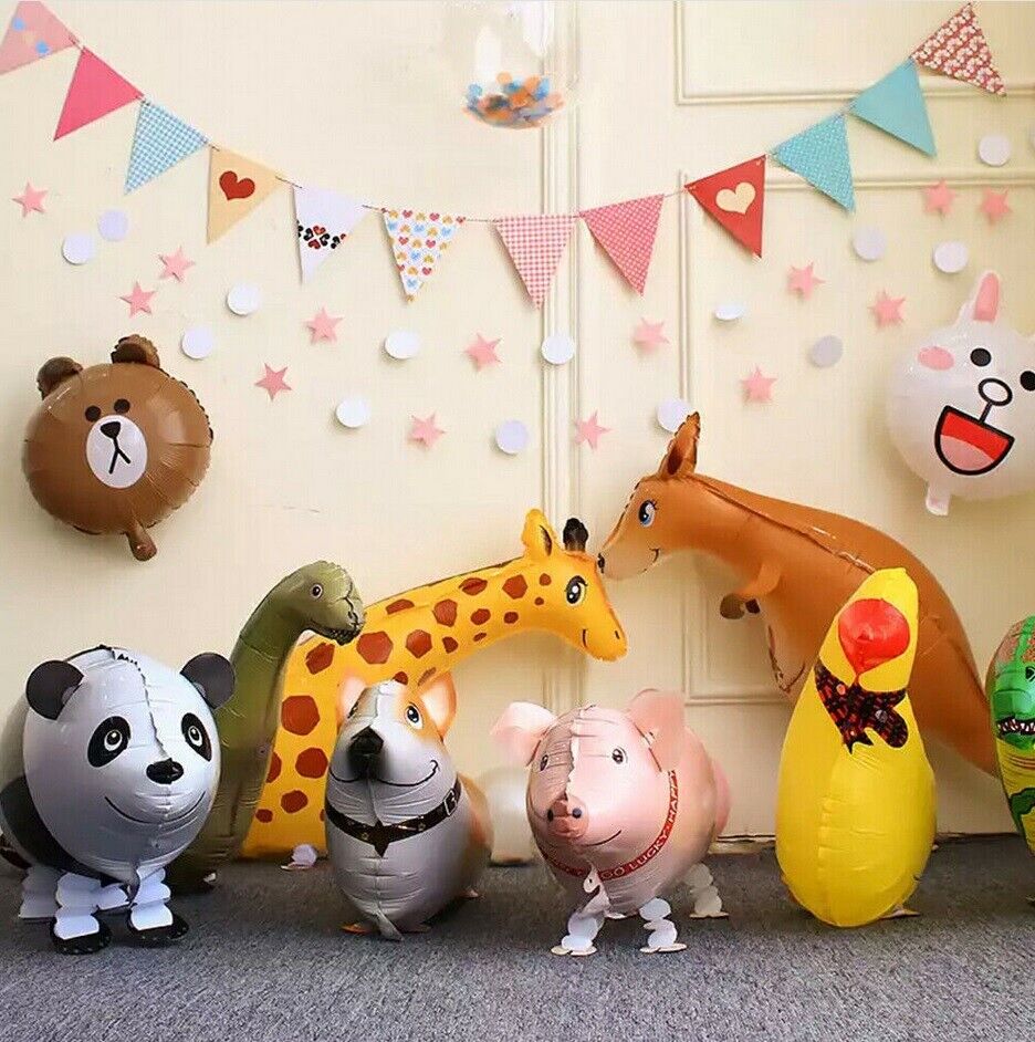 Balloons Animal Foil Walking Pet Airwalker Balloon Helium Kids Fun Parties Toys