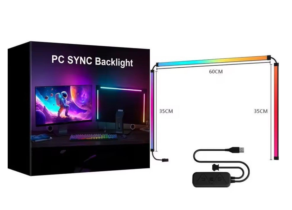 LED Strip Backlight for PC Monitor with Music Sync Computer, RGB LED Bar, 32” UK