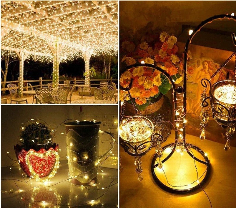 Fairy Lights LED Battery and USB 2 in 1 Remote Control Christmas Copper String