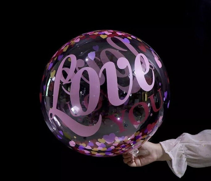 Bobo Balloon Clear 20” Transparent Printed Helium Air Bubble Party Baby Birthday