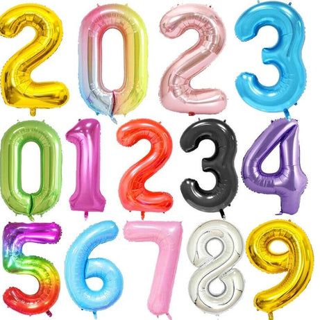 Giant Foil Number Balloons letter Air Helium Birthday Age Party Wedding 32" UK