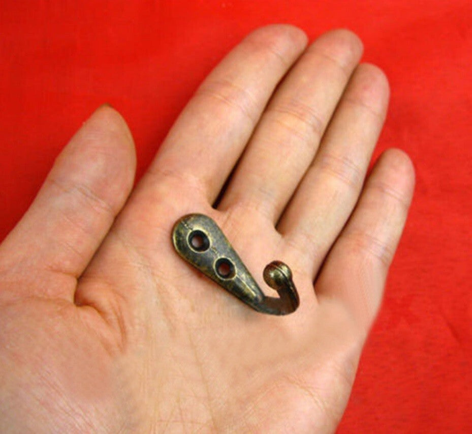 10x Coat Hooks Vintage Wall Mounted Cast Antique Hook Door Robe Clothes Hangings