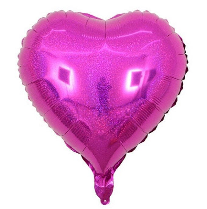 Heart 18” Balloons Foil 10 x Laser Shiny Helium Air Birthday Party Wedding Décor