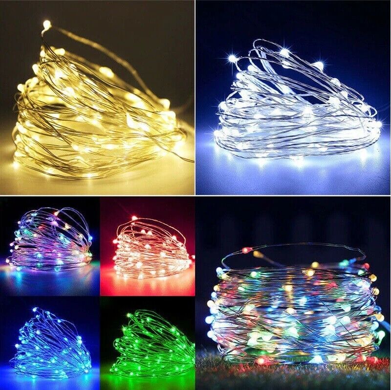 Battery Operated LED Fairy Lights, 2M 3M 5M 10M Xmas String Lights Party Wedding