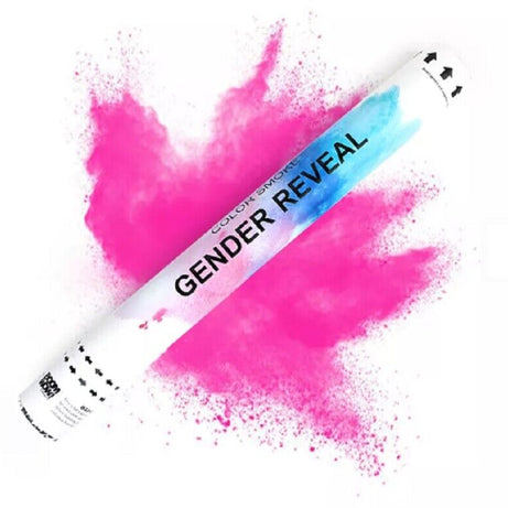 Gender Reveal Cannon Baby Shower Pink Blue Powder Popper Celebration Boy Girl