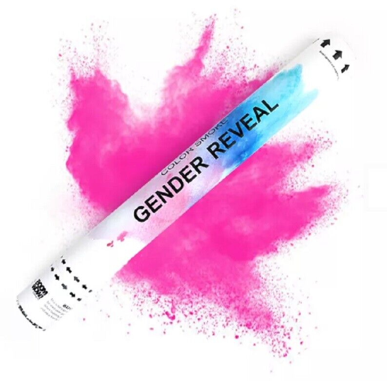 Cannon – Pink or Blue Powder Celebration Tube – Baby Shower Party Decoration