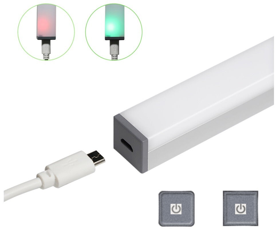 LED Wireless Rechargeable Light PIR Motion Sensor Strip Cabinet Closet Lamp DIY