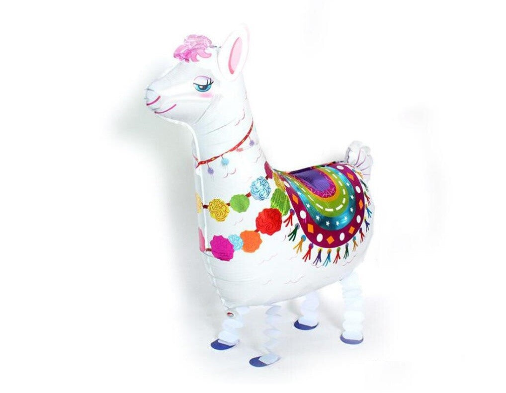Llama Alpaca Balloon Walking Pet Animal Airwalker Foil Helium Kids Fun Parties