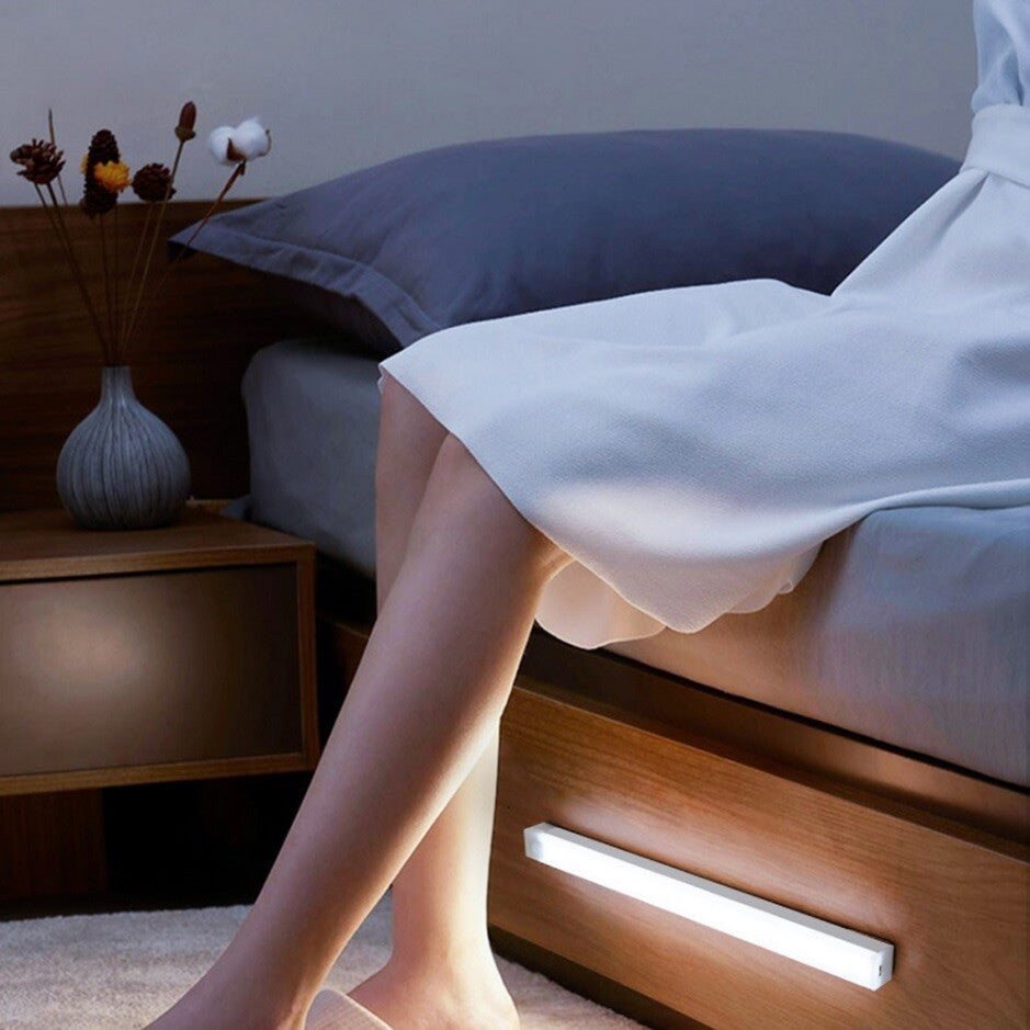 LED Wireless Rechargeable Light PIR Motion Sensor Strip Cabinet Closet Lamp DIY