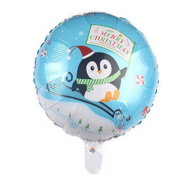 Christmas Balloons Penguin Set of 5 Father Merry Xmas Party Kids Helium Fun Xmas