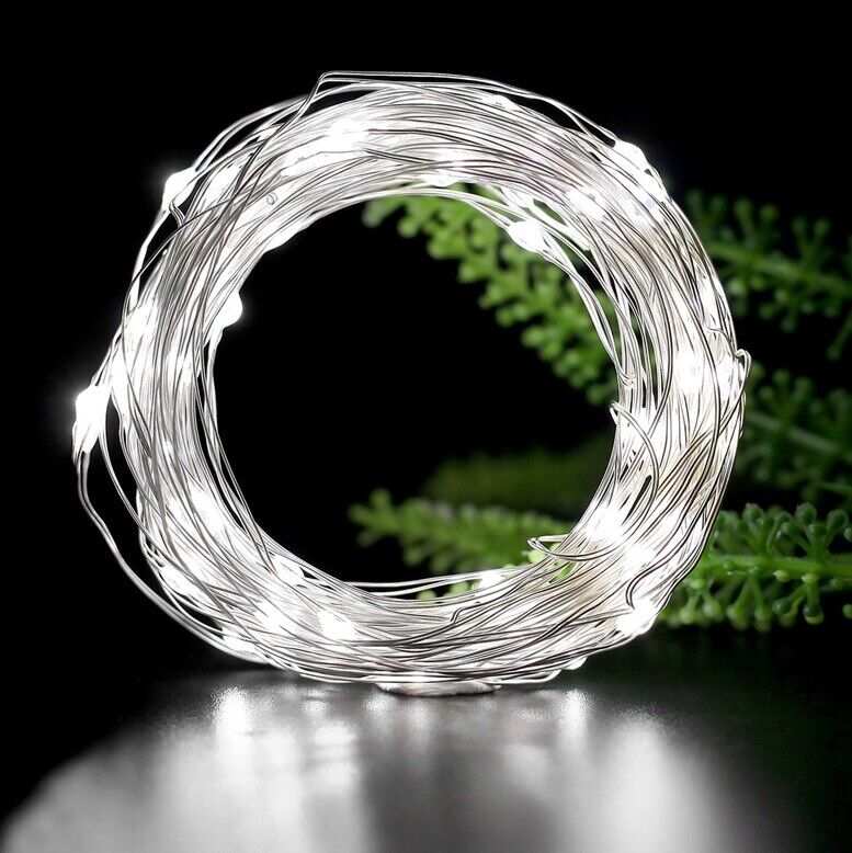 Battery Operated LED Fairy Lights, 2M 3M 5M 10M Xmas String Lights Party Wedding