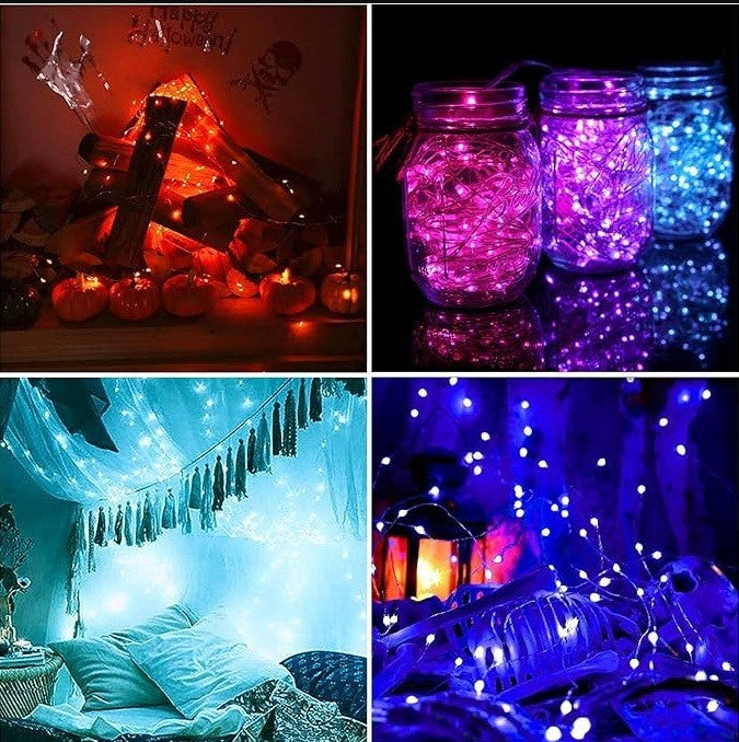 Battery Operated LED 16 Colours in One Fairy Lights Xmas String Party Wedding UK