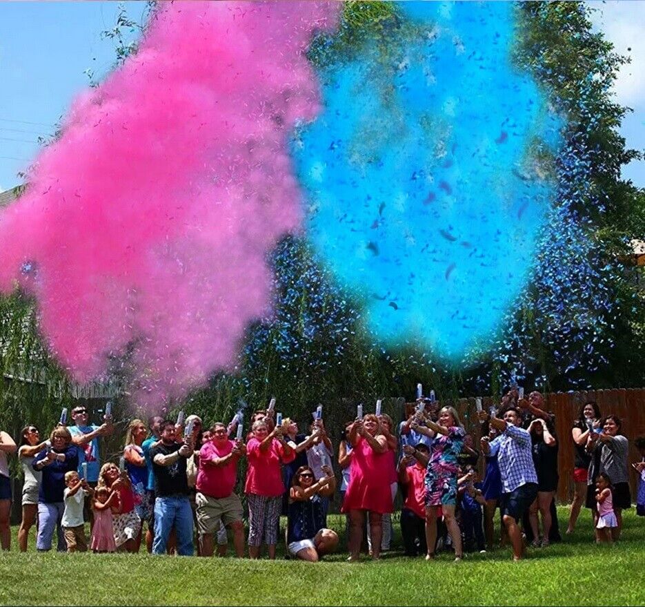 Cannon – Pink or Blue Powder Celebration Tube – Baby Shower Party Decoration