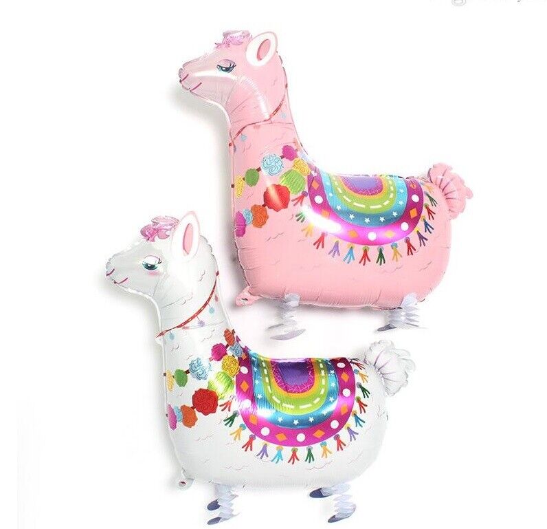 Llama Alpaca Balloon Walking Pet Animal Airwalker Foil Helium Kids Fun Parties
