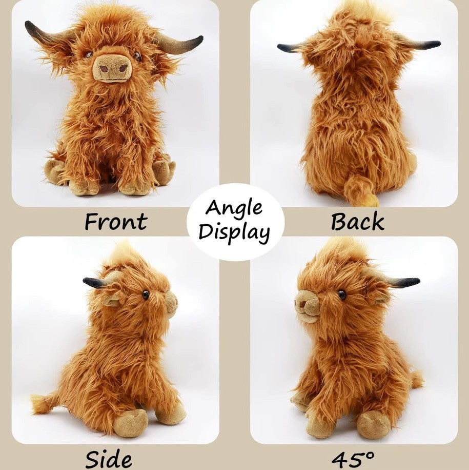 Clever Highland  Soft Cow Coo Cuddly Toy Plush Stuffed Scottish Scotland Gift UK