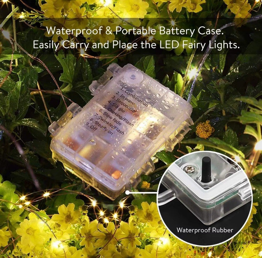 Battery Operated LED 16 Colours in One Fairy Lights Xmas String Party Wedding UK