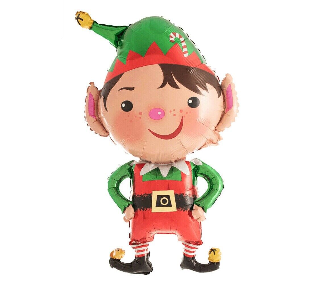 Elf Merry Christmas Huge Balloons Xmas  Foil Helium Party Children